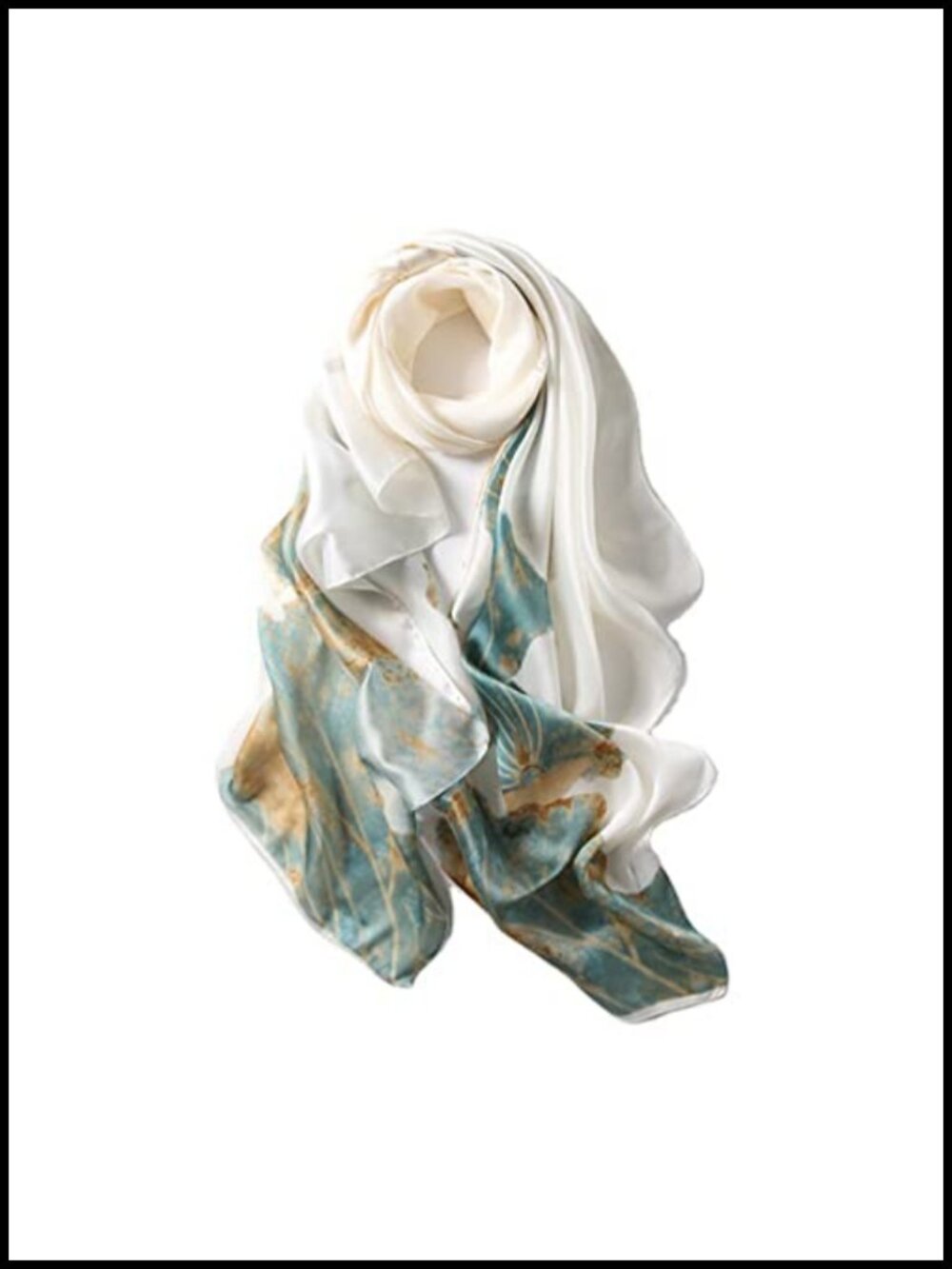 100% Polyester Satin Silk Long Lightweight Scarf Shawl Wrap for Women